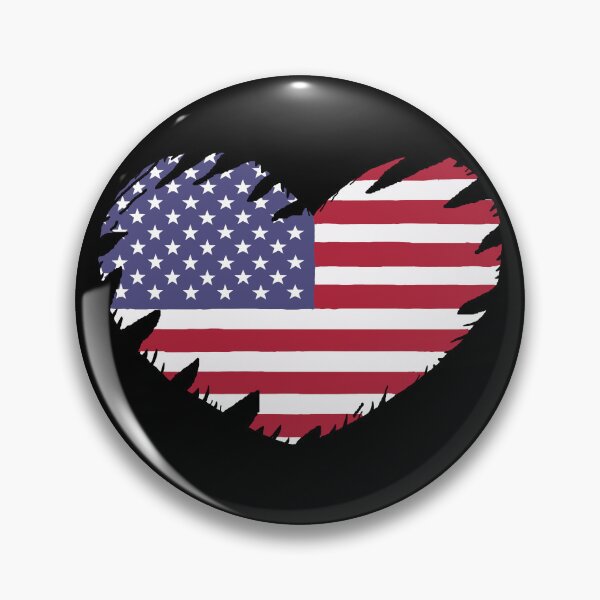 Item preview, American flag heart shaped torn designed and sold by Hypnotees.