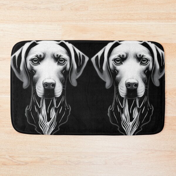 Item preview, Black & White Hungarian Vizsla head art Intense Visla gaze designed and sold by Rachel Pile.