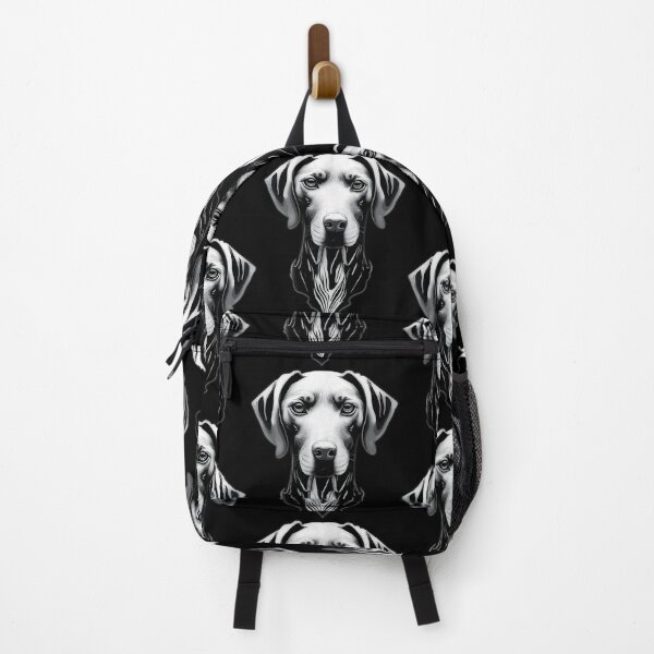 Item preview, Black & White Hungarian Vizsla head art Intense Visla gaze designed and sold by Rachel Pile.