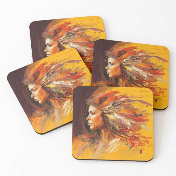 Item preview, Abstract Woman Feathers Hinge designed and sold by madeinfrance1.