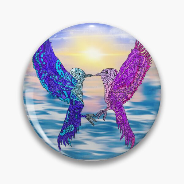 Item preview, Robot birds over the ocean designed and sold by Rohans-Drawings.