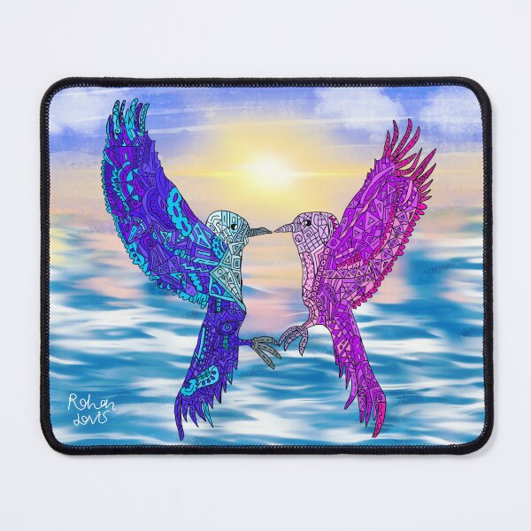 Item preview, Robot birds over the ocean designed and sold by Rohans-Drawings.