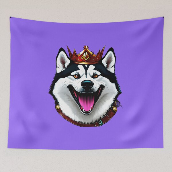 Item preview, Funny Husky Dog With Crown designed and sold by artist-mac.