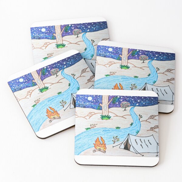 Item preview, camping night designed and sold by BubblePandas.
