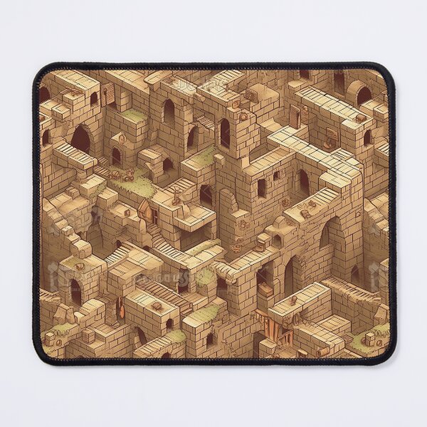 Aperçu de l'œuvre Tile seamless digital art, Repetitive birdeye architectural bricks building créée et vendue par LeCoinDeFredPro.