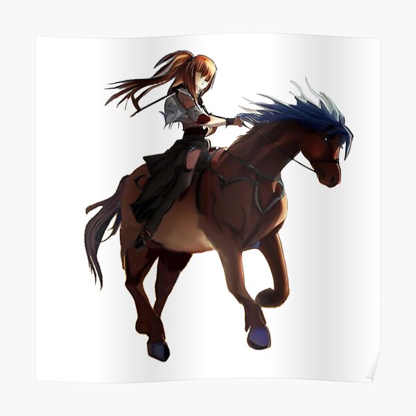 Horse And Anime Rider, HD Png Download - vhv