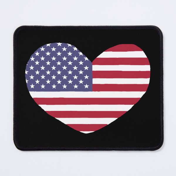 Item preview, American flag heart shaped designed and sold by Hypnotees.