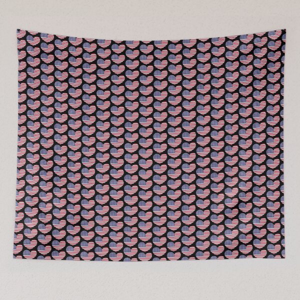 Item preview, American flag heart shaped designed and sold by Hypnotees.