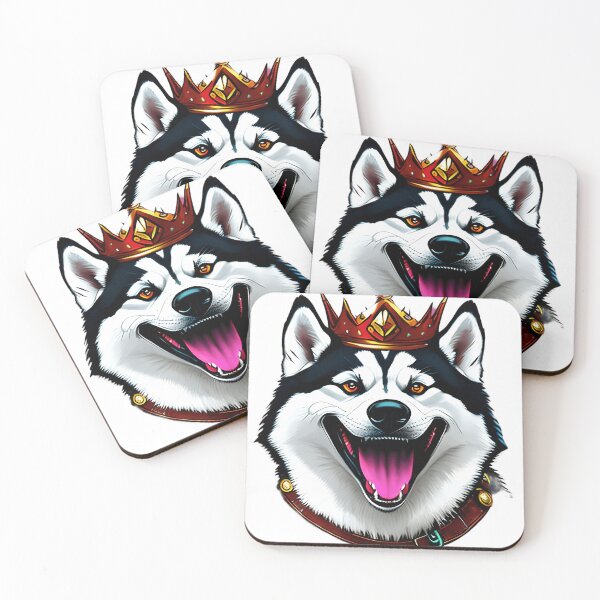 Item preview, Funny Husky Dog With Crown designed and sold by artist-mac.
