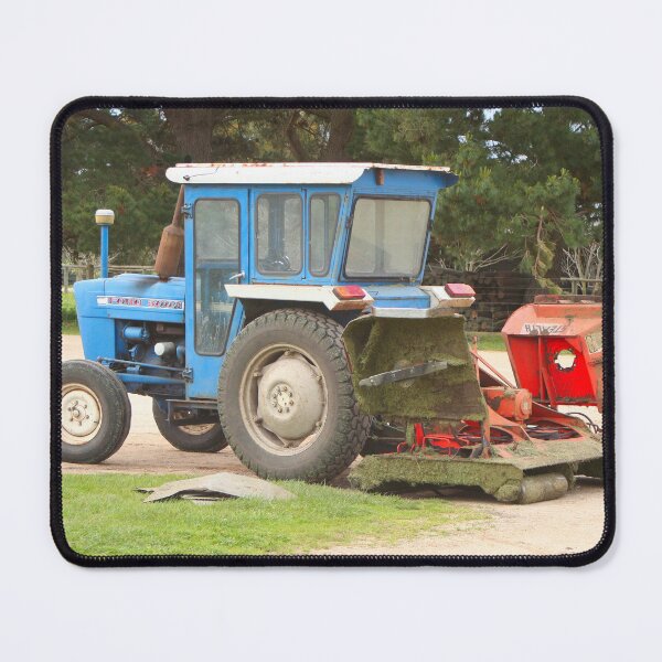 Item preview, Old blue tractor with lawn mower, Australia designed and sold by FranWest.