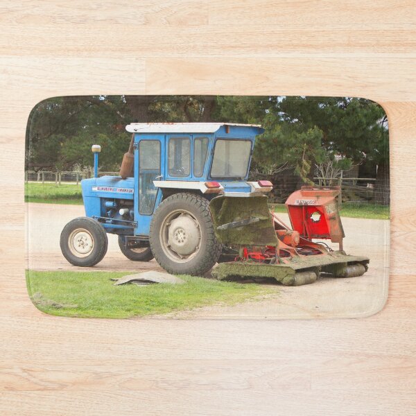Item preview, Old blue tractor with lawn mower, Australia designed and sold by FranWest.