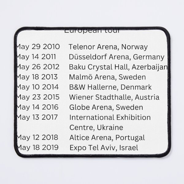 Item preview, Eurovision host cities 2010 - 2023 designed and sold by CaitlinRuth.