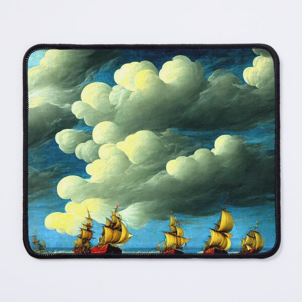 Item preview, Sailing Boats in A Rough Sea - Seascape Theme Throw Pillow designed and sold by Sowari-Pillows.