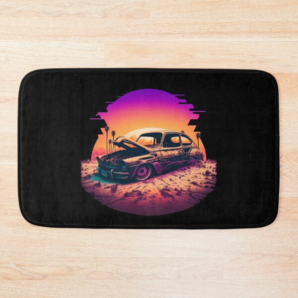Item preview, Abandoned Car in Synthwave Cyberpunk Desert designed and sold by RRebellion.