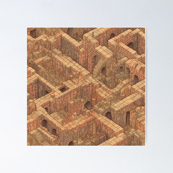 Item preview, Tile seamless digital art, Repetitive birdeye architectural bricks building designed and sold by LeCoinDeFredPro.