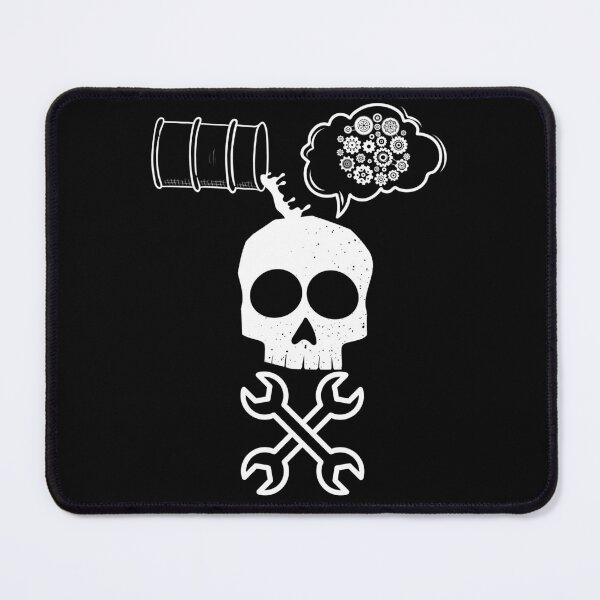 Item preview, Thinking mechanical white skull artwork designed and sold by Szafone.