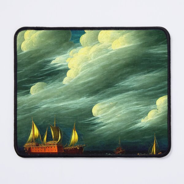 Item preview, Sailing Boats in A Rough Sea - Seascape Theme Throw Pillow designed and sold by Sowari-Pillows.