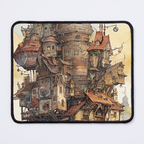 Item preview, Fantasy SteamPunk Air City Illustration designed and sold by ZvekiVintage.