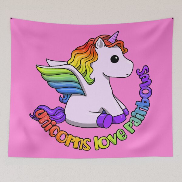 Item preview, Unicorns Love Rainbows 2023 designed and sold by Art by Veya.