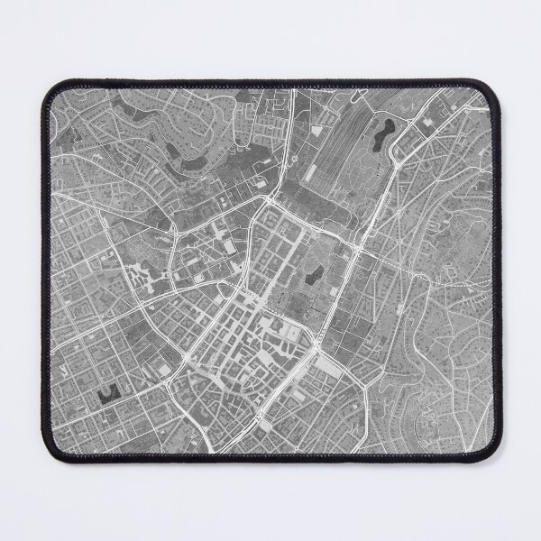 Item preview, Map of Sttutgart downtown (Germany) in gray vintage style designed and sold by blursbyai.