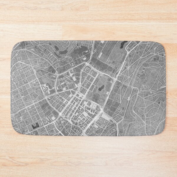 Item preview, Map of Sttutgart downtown (Germany) in gray vintage style designed and sold by blursbyai.
