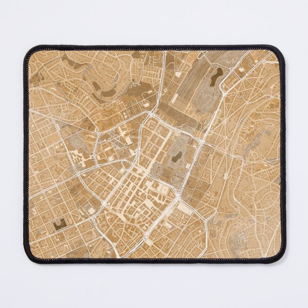 Item preview, Map of Sttutgart downtown (Germany) in sepia vintage style designed and sold by blursbyai.