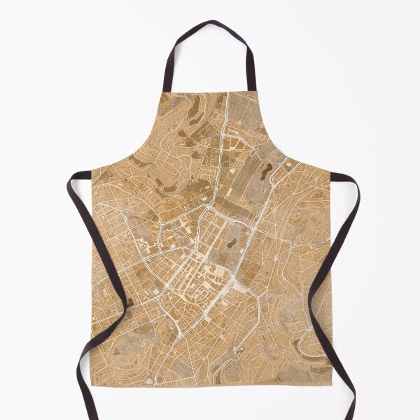 Item preview, Map of Sttutgart downtown (Germany) in sepia vintage style designed and sold by blursbyai.