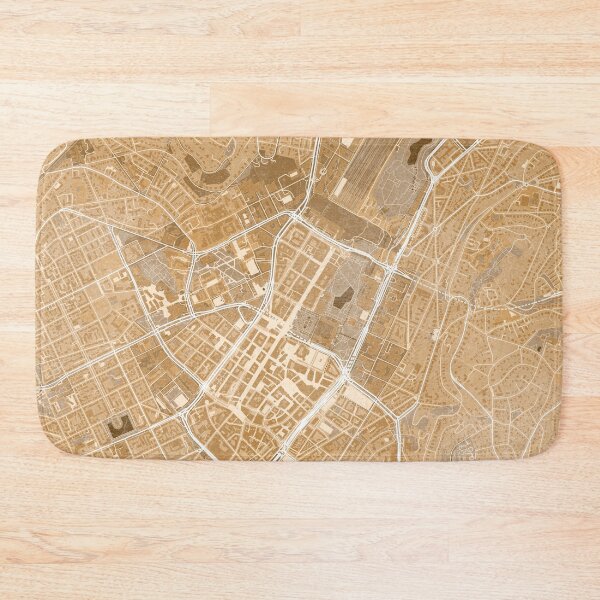 Item preview, Map of Sttutgart downtown (Germany) in sepia vintage style designed and sold by blursbyai.