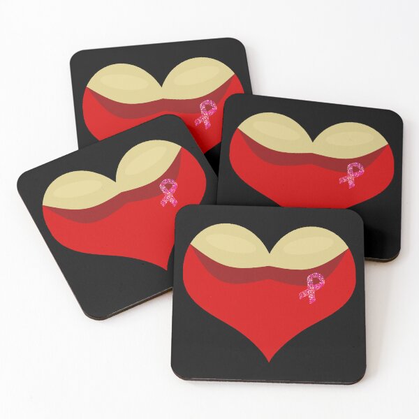 Item preview, Cancer awareness Boobies love heart designed and sold by Hypnotees.