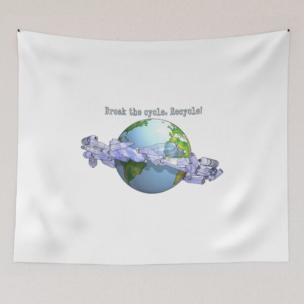 Item preview, Break the cycle. Recycle! T-shirt. Plastic bottles pollution. designed and sold by Shlomo Cohen.