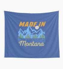 Made in Montana Landscape Camping design Wall Tapestry