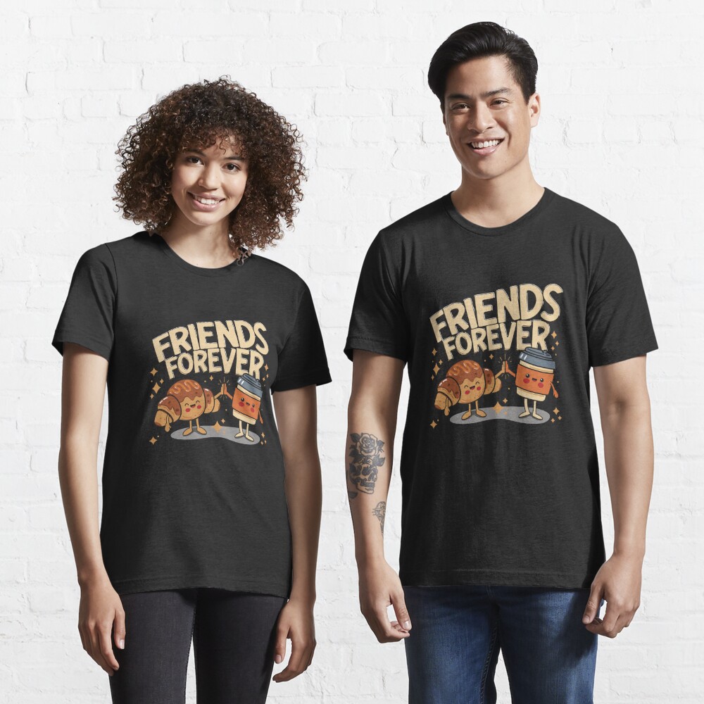 Disover Coffee and croissant - friends forever | Essential T-Shirt 
