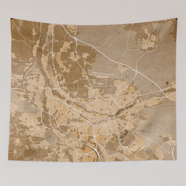Item preview, Map of Nürberg (Germany) in sepia vintage style designed and sold by blursbyai.
