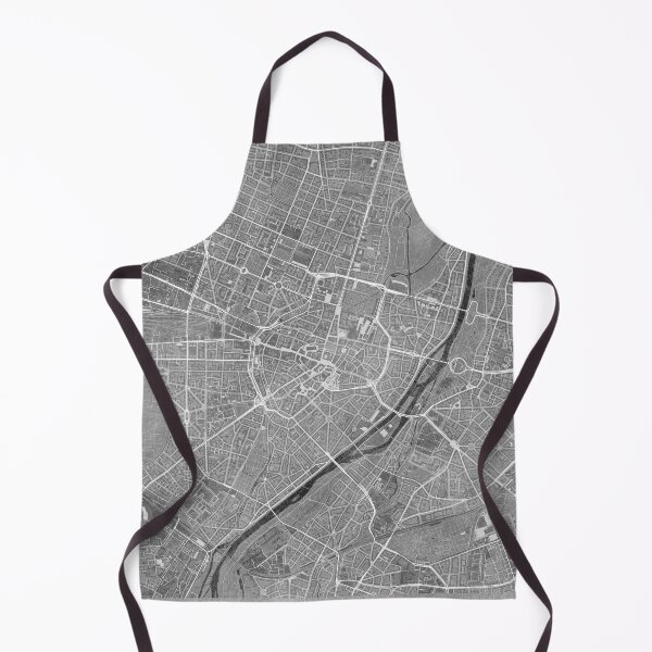 Item preview, Map of Munich downtown (Germany) in gray vintage style designed and sold by blursbyai.