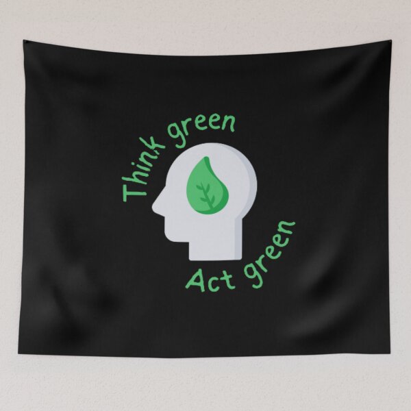 Item preview, Think green act green - Recycle Reuse Renew Rethink designed and sold by TeePassion.