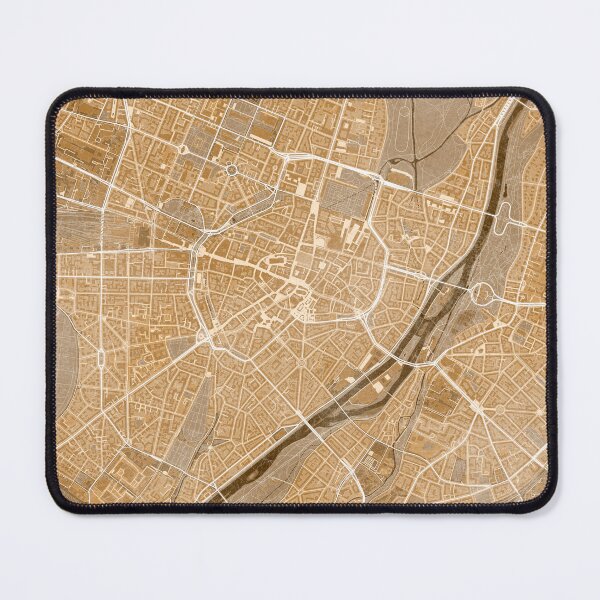 Item preview, Map of Munich downtown (Germany) in sepia vintage style designed and sold by blursbyai.