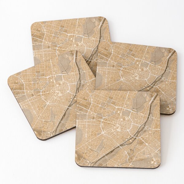 Item preview, Map of Munich downtown (Germany) in sepia vintage style designed and sold by blursbyai.