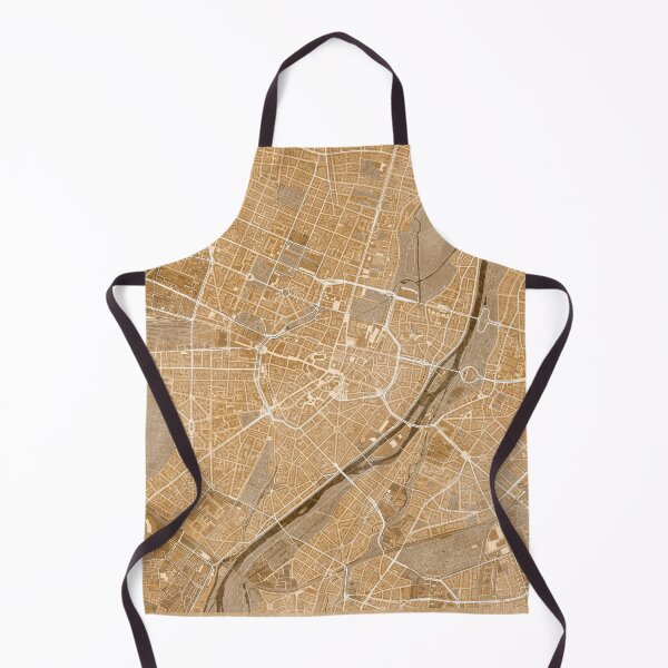 Item preview, Map of Munich downtown (Germany) in sepia vintage style designed and sold by blursbyai.