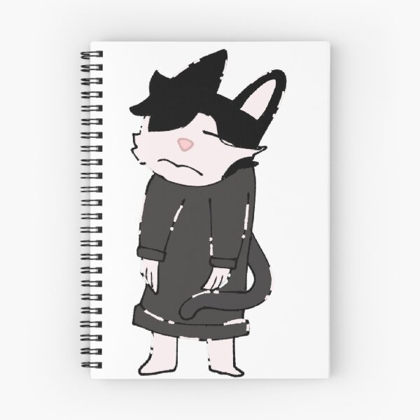 Item preview, Cute male cat in dark grey winter cloth designed and sold by BeemessageShop.