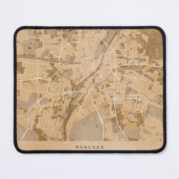 Item preview, Map of Munich (Germany) in sepia vintage style designed and sold by blursbyai.
