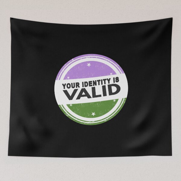 Item preview, Your Identity Is Valid Genderqueer Pride designed and sold by everything4eva.