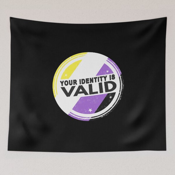 Item preview, Your Identity Is Valid Nonbinary Pride designed and sold by everything4eva.