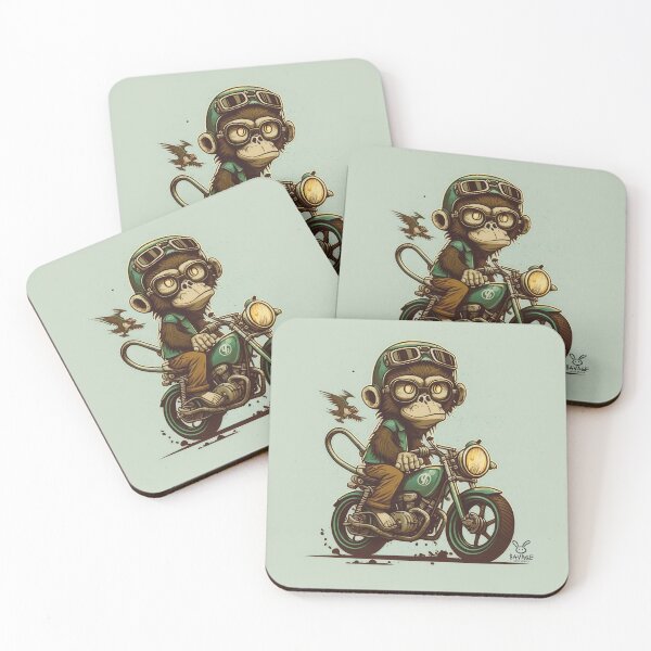 Item preview, Monkey Chopper Rider in Green designed and sold by SaMoJu.