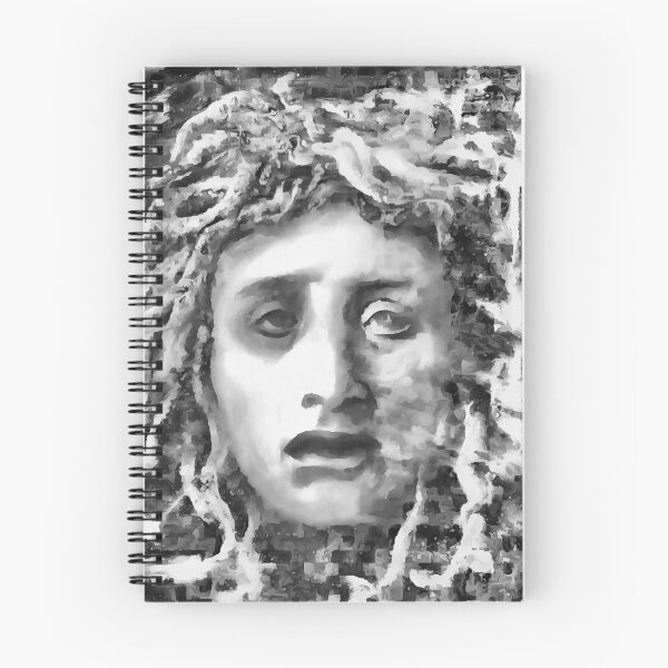 Item preview, Medusa Ancient Goddess Portrait In Grey designed and sold by taiche.