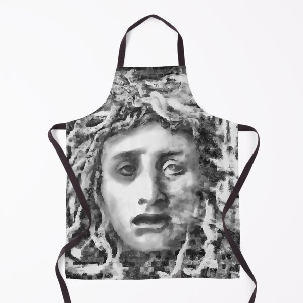 Item preview, Medusa Ancient Goddess Portrait In Grey designed and sold by taiche.