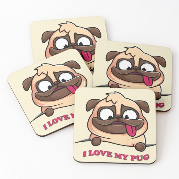 Item preview, I Love My Pug designed and sold by Jools-57.