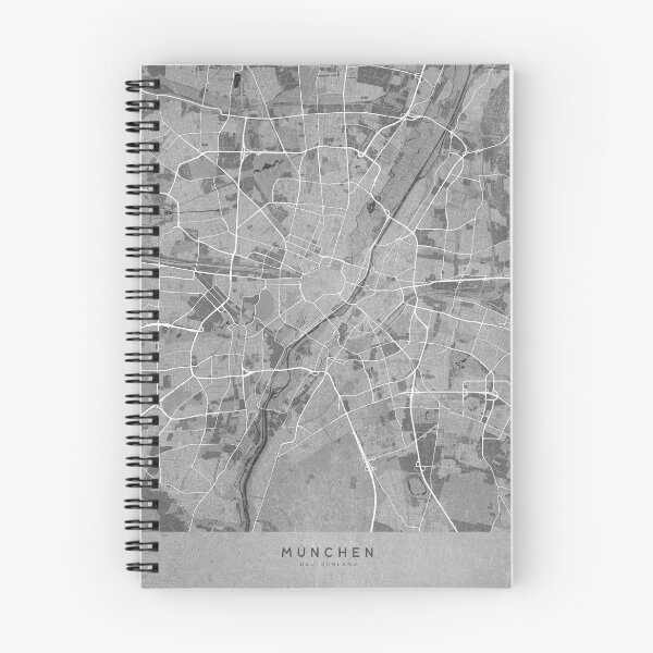 Item preview, Map of Munich (Germany) in gray vintage style designed and sold by blursbyai.