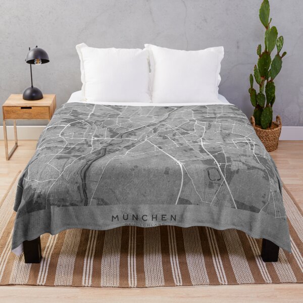 Item preview, Map of Munich (Germany) in gray vintage style designed and sold by blursbyai.