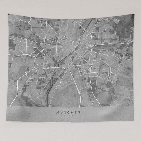 Item preview, Map of Munich (Germany) in gray vintage style designed and sold by blursbyai.