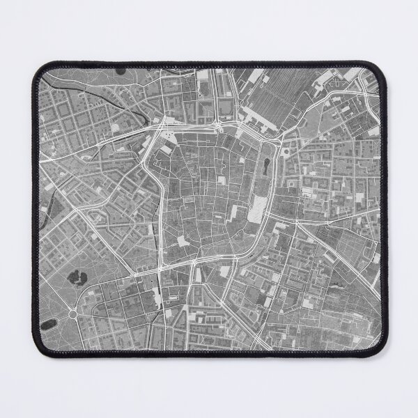 Item preview, Map of Leipzig downtown (Germany) in gray vintage style designed and sold by blursbyai.